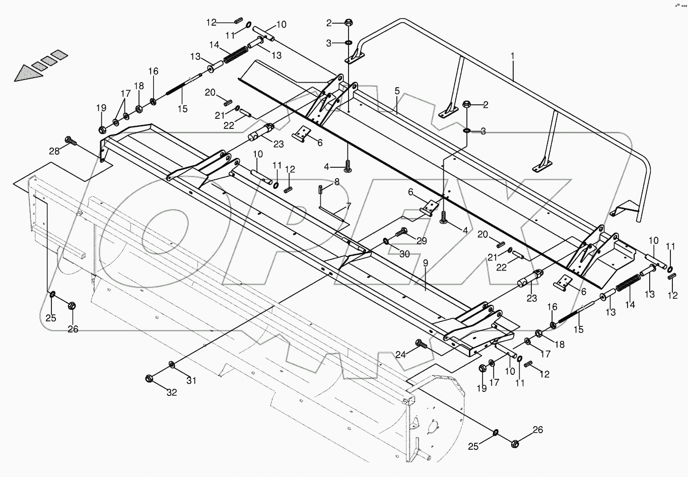 Hydraulic auger hood
