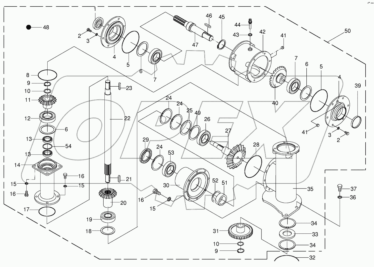 Gearbox - front CRI 725501 - 728215