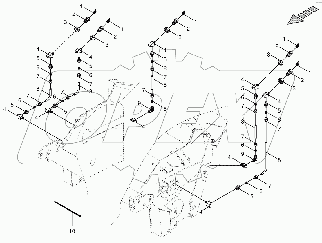 Lubricating line - front CRI