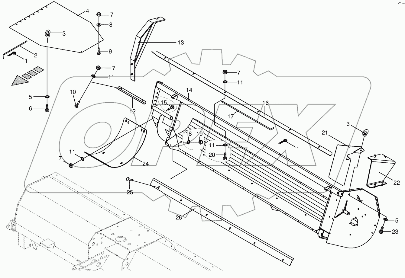 Auger trough-lateral CRI