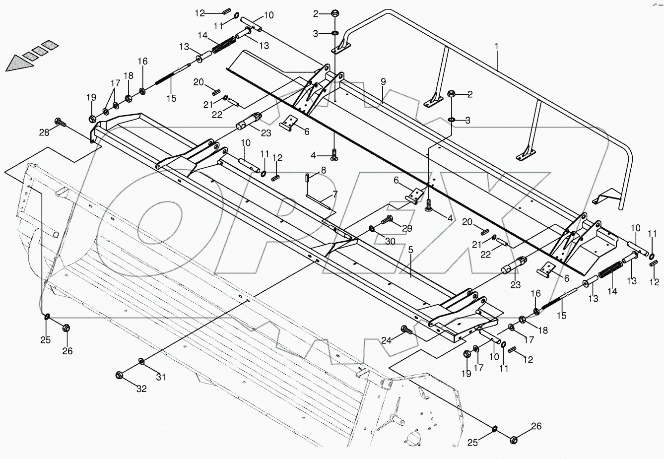 Hydraulic auger hood CRI 725501 - 733400