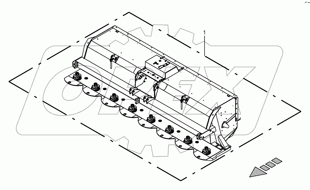 Per mower unit lateral (CV)