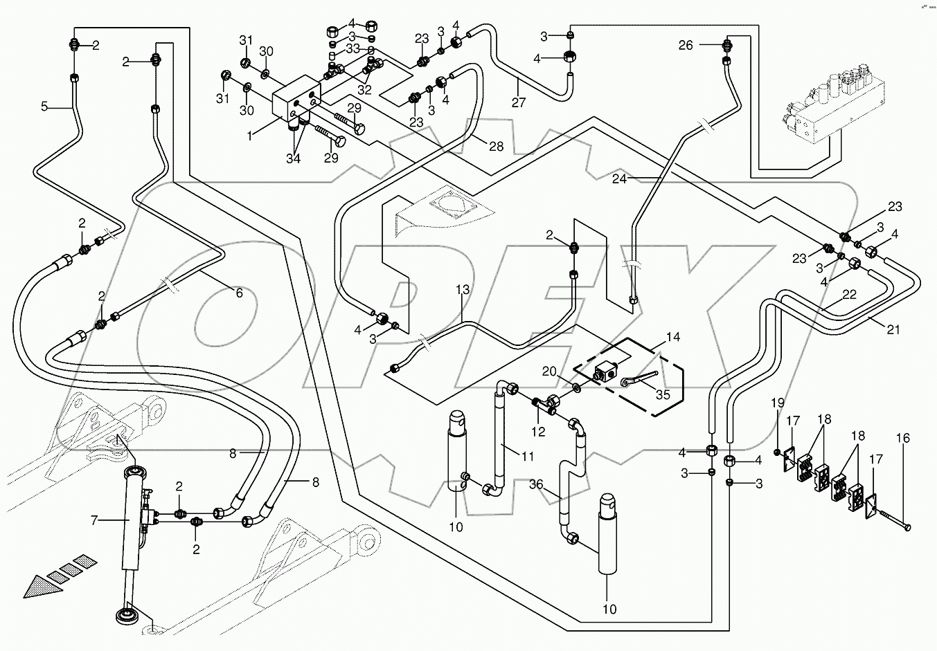 Hydraulics - front mower /hillside