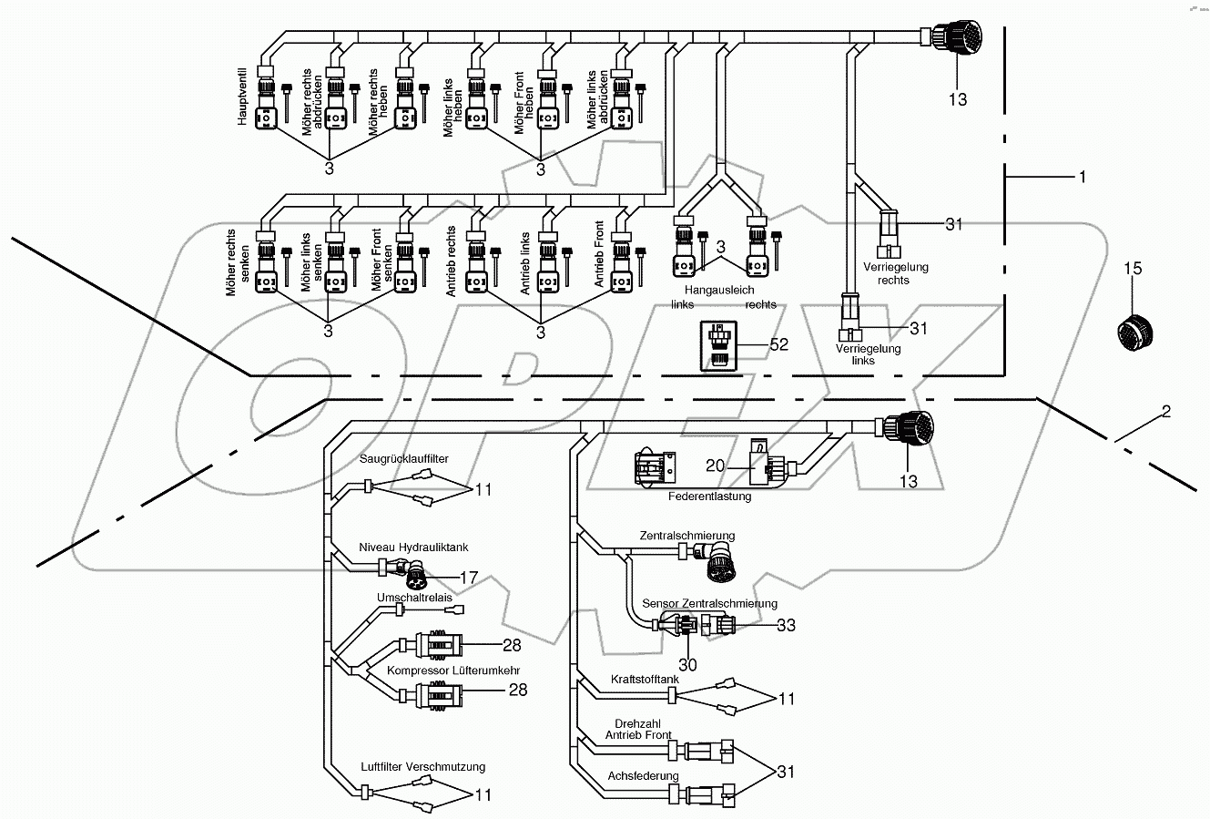 Wiring harness 2x7 /Wiring harnes 2x8