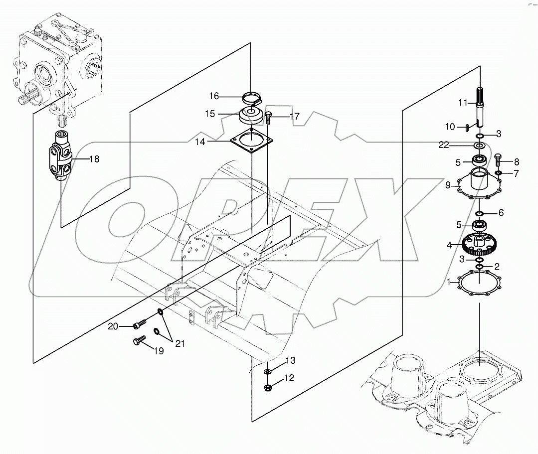 Main gearbox /mower bar - lateral