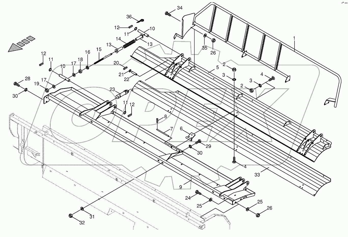 Hydraulic auger hood