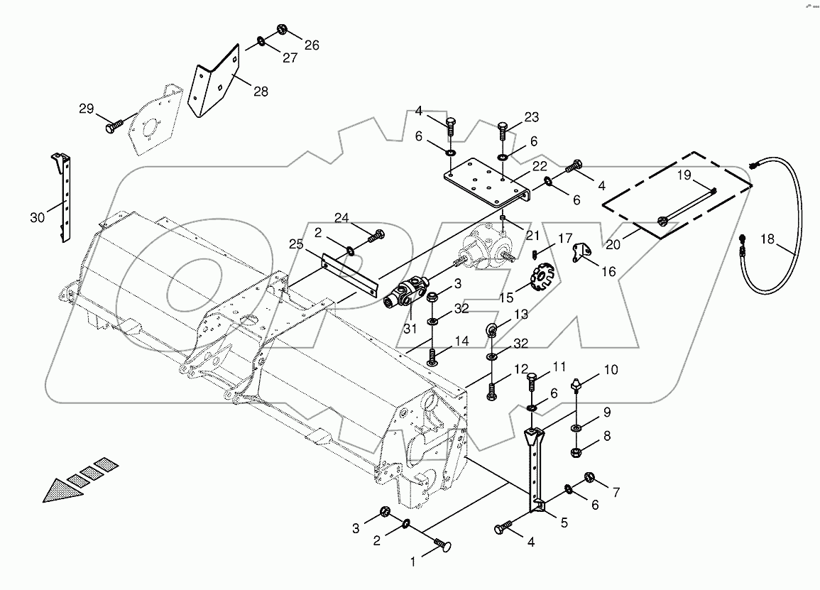 Anbauteile roller cond. housing - lateral CRI