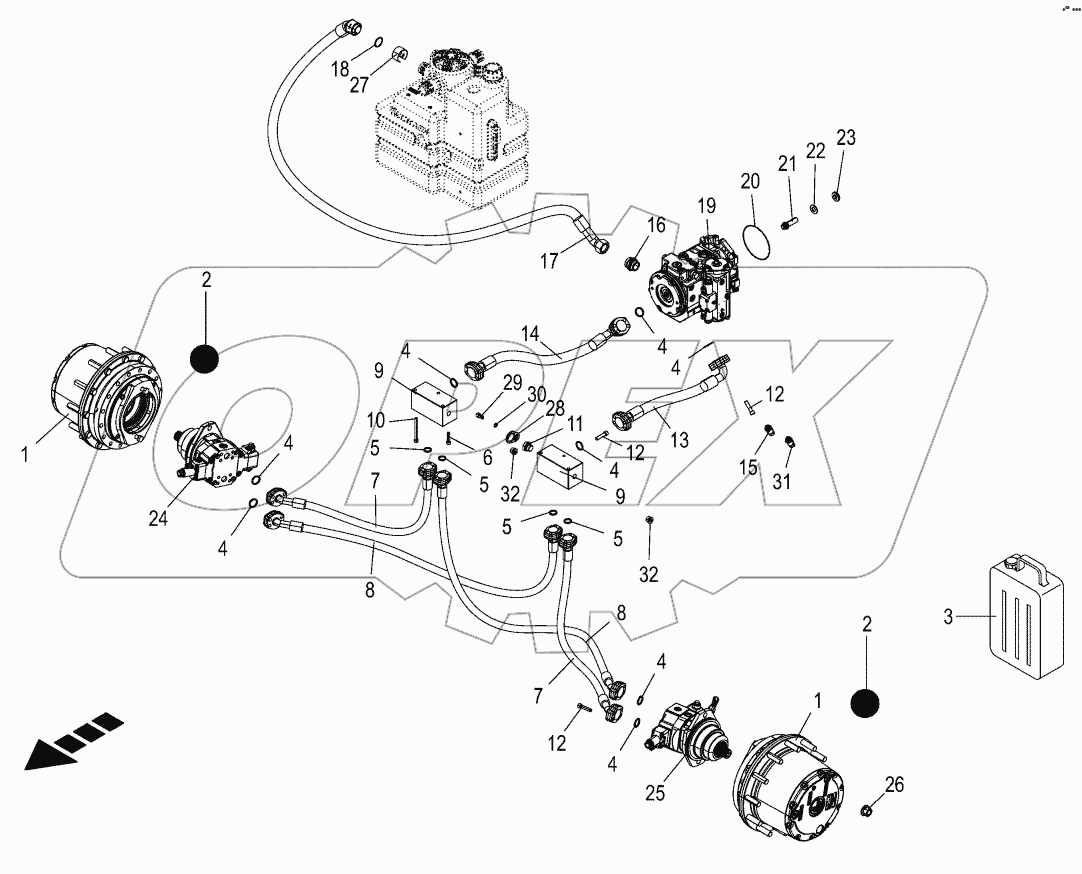  High pressure circuit -front