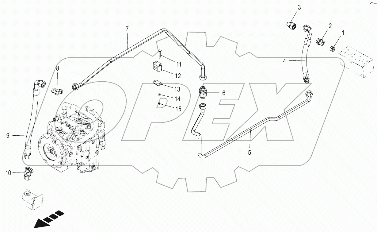  Charge pressure circuit - four-wheel drive