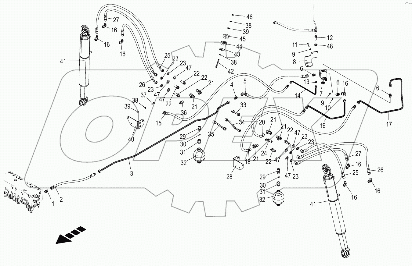  Hydraulics - axle suspension -back