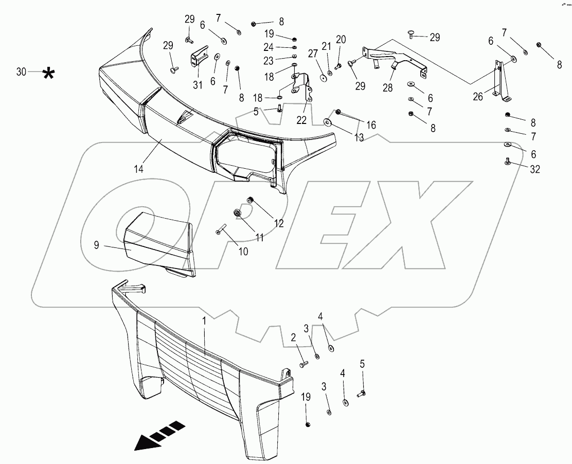  Rubber guards -front