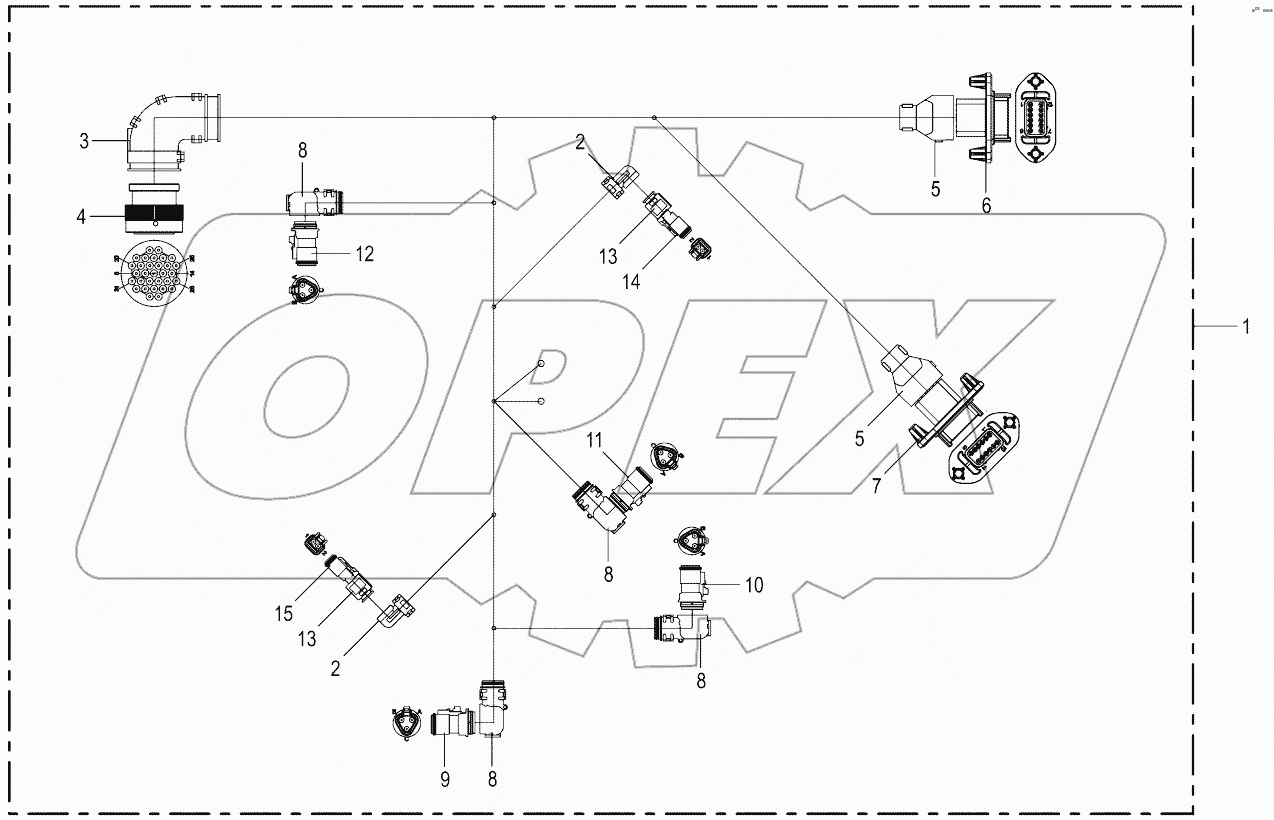  Cable harness - left lateral