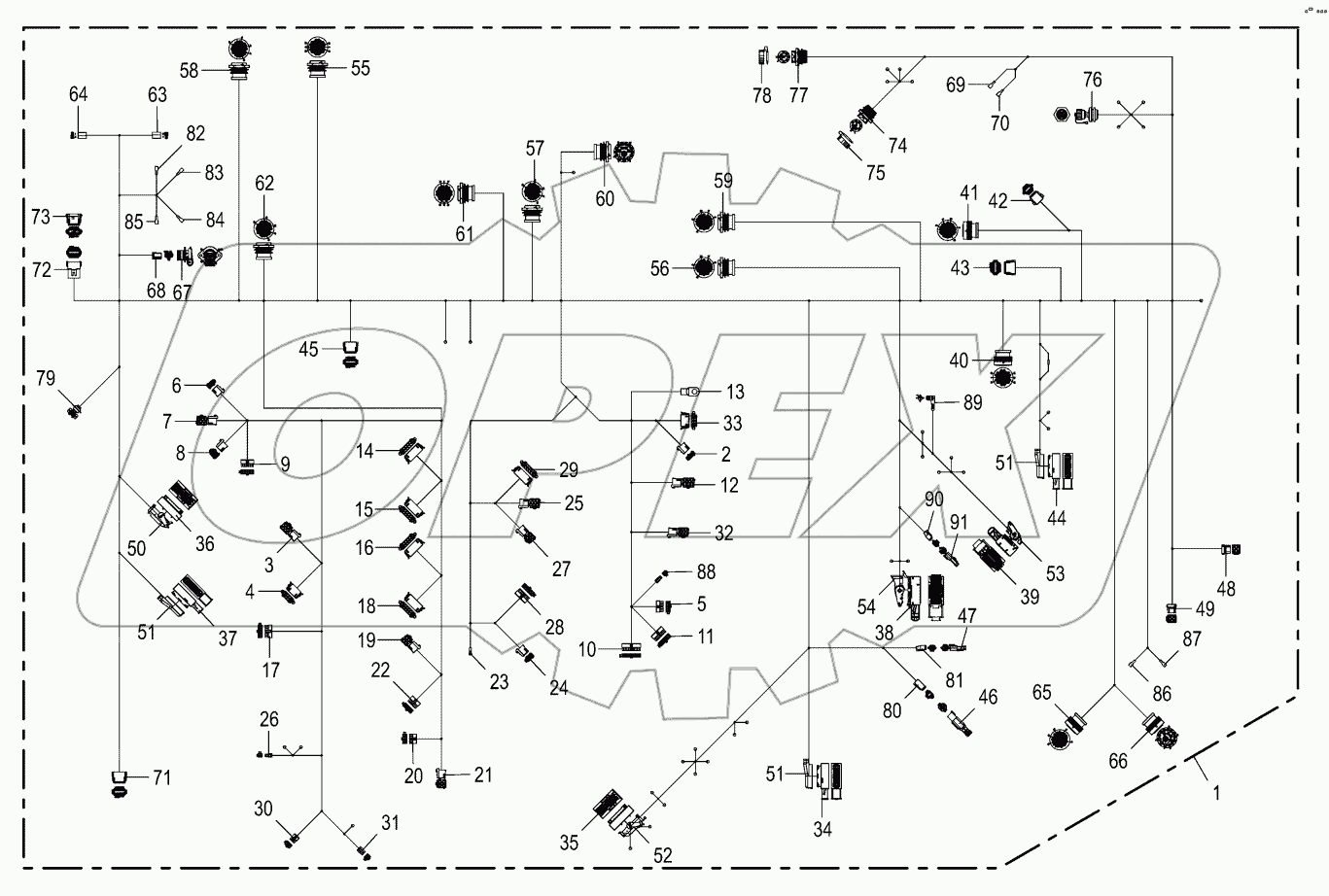  Cable harness - console