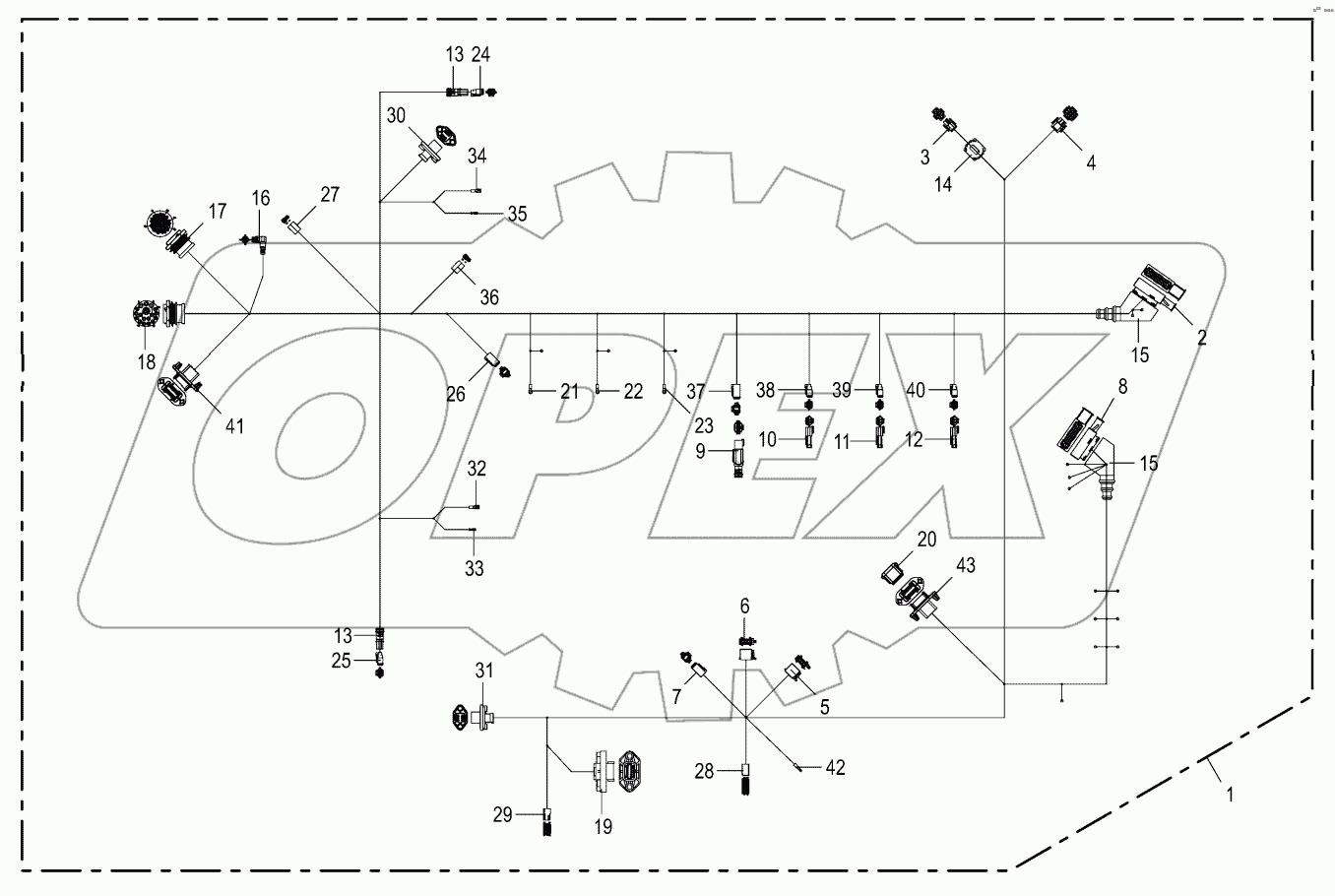  Cable harness - cabin