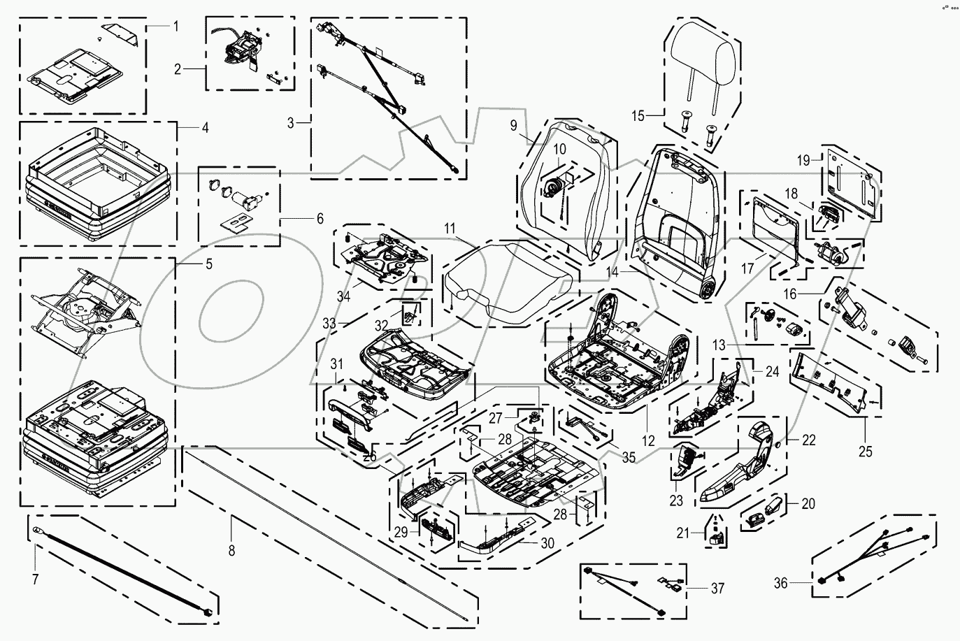 Wear parts - driver's seat - Activo