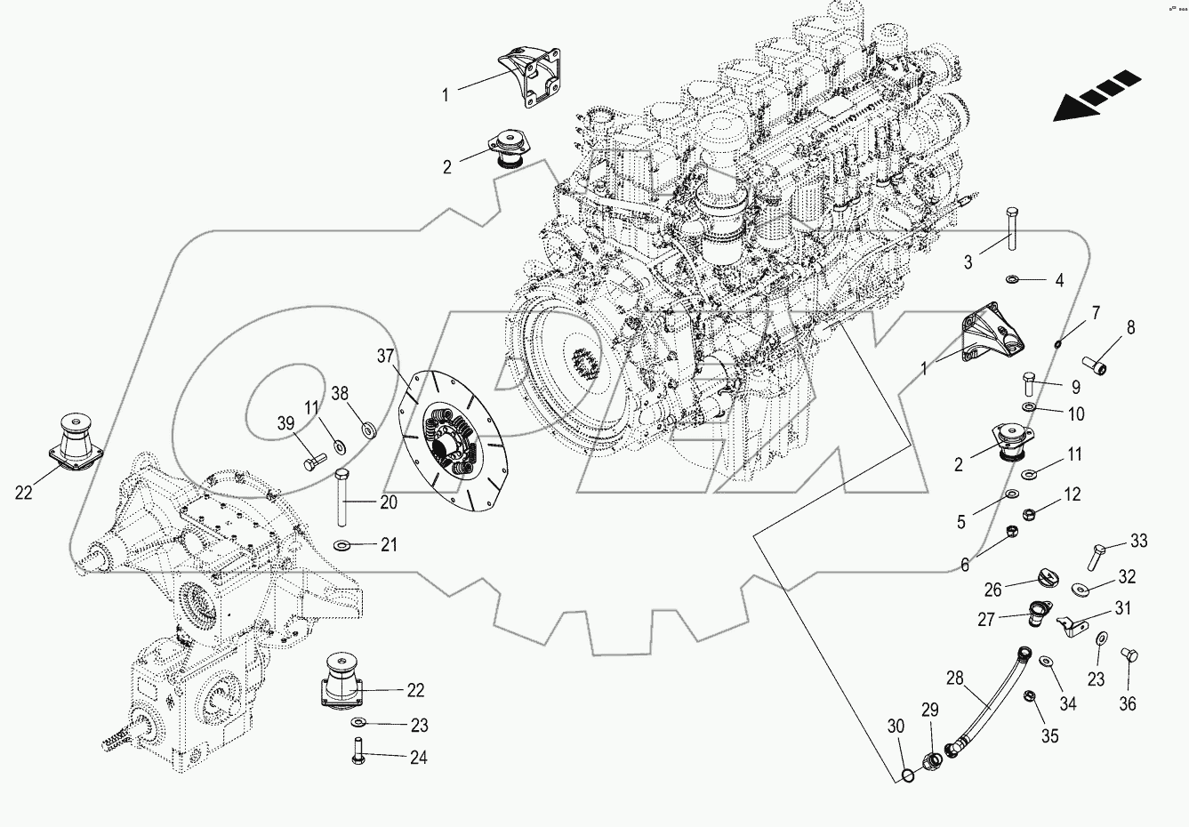  Mounting parts of engine