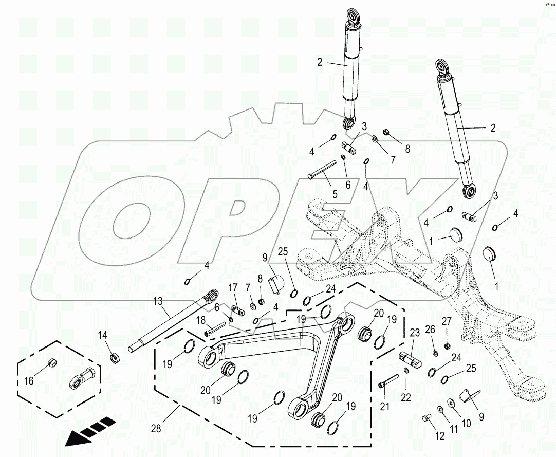  Mounting parts - rear axle