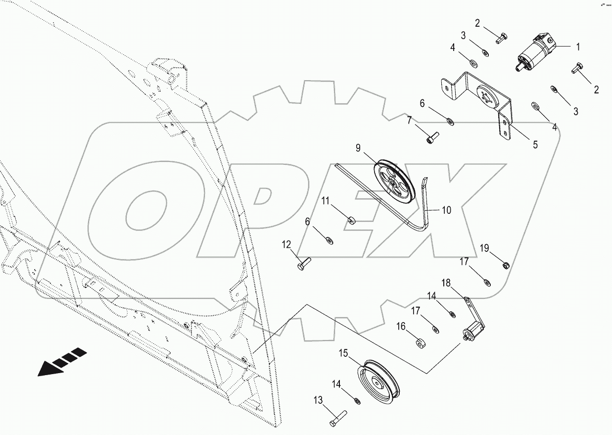  Rotating screen drive