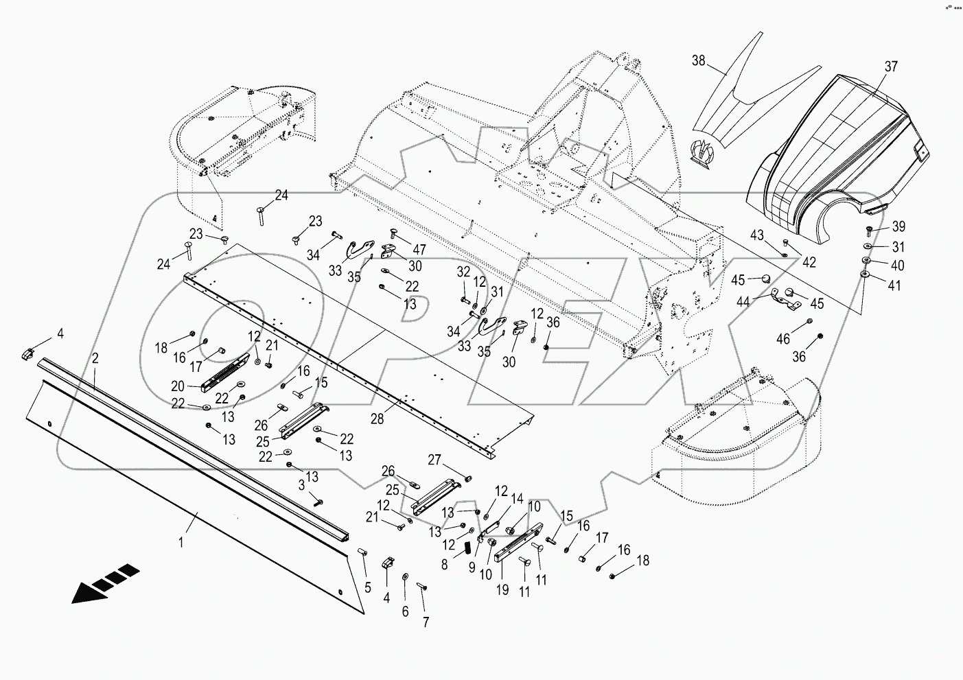  Guard for front mower beam