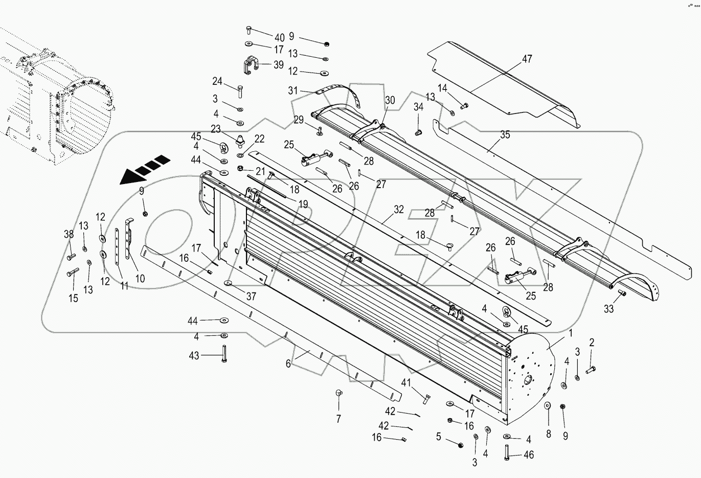  Cross conveyor -long augers