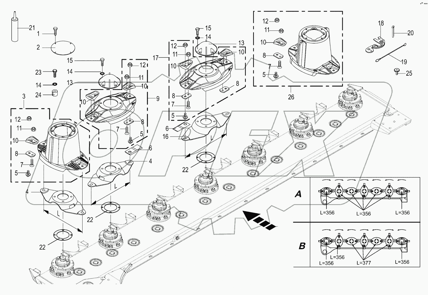  Blade quick coupler - front