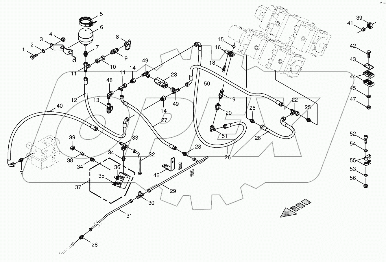 Charge pressure lines - back