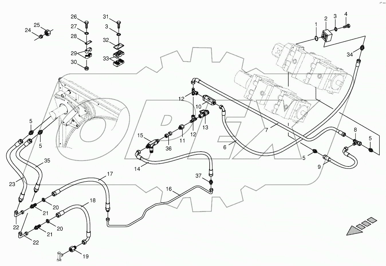  Charge pressure lines - back