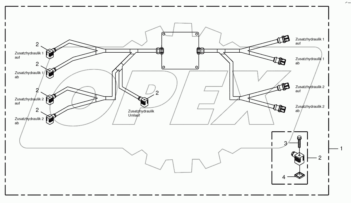  Wiring harness - auxiliary hydraulics