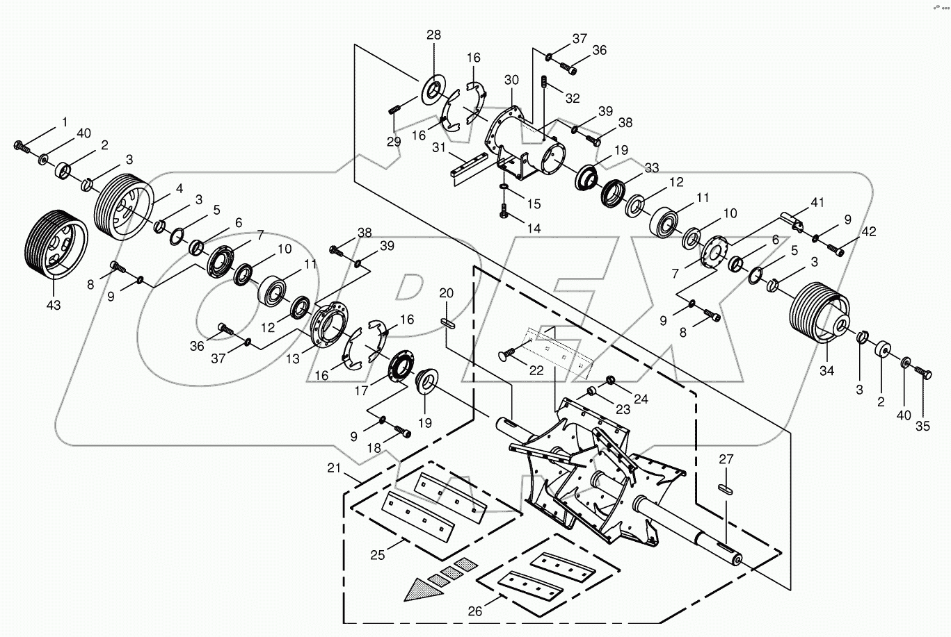  Discharge accelerator housinge -spring-mounted