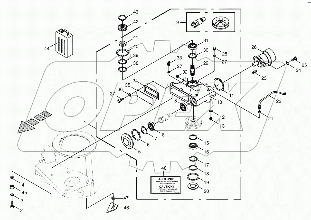  Auger-gearbox 875001 - 874830