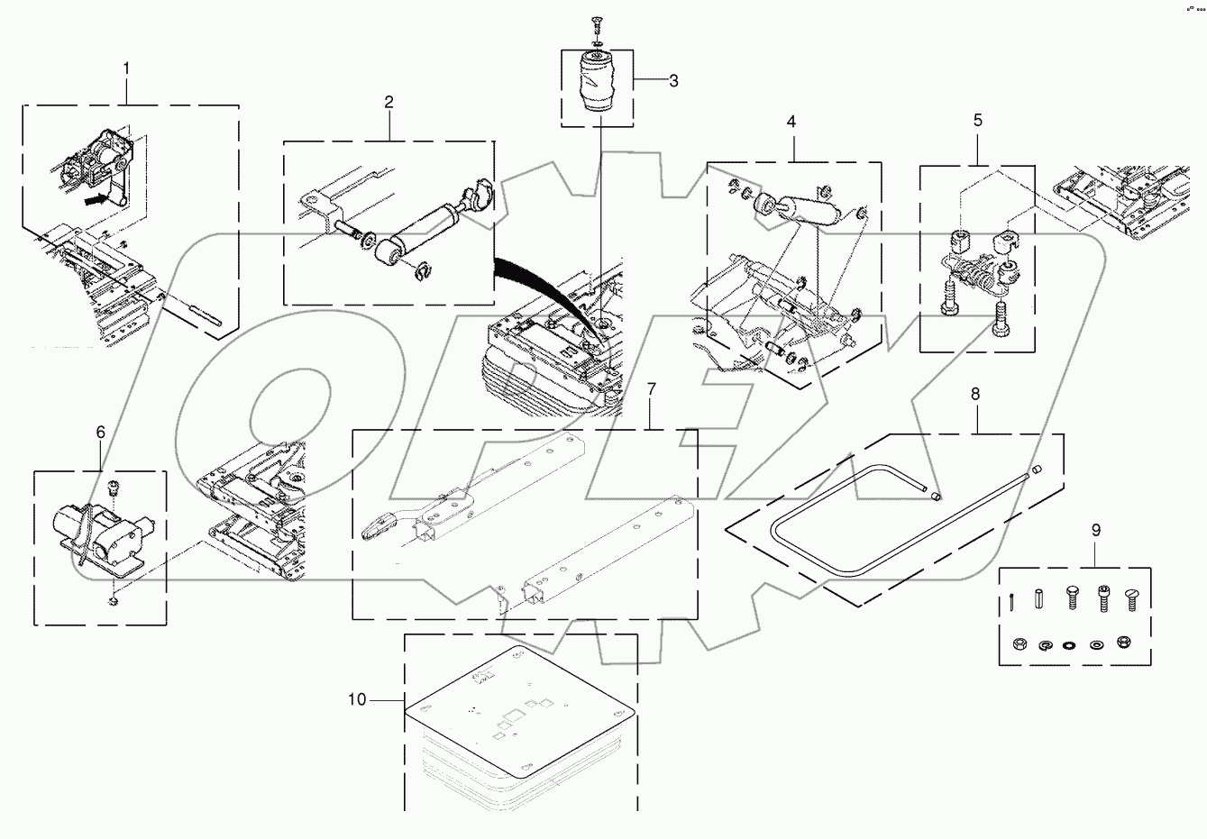  Wear parts - driver's seat
