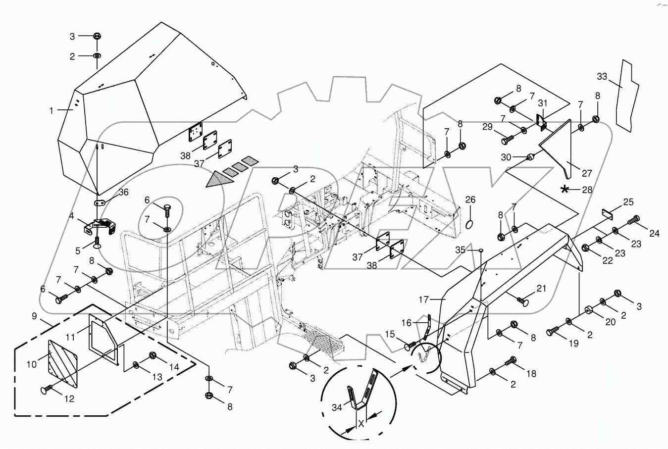  Mudguard / warning panel