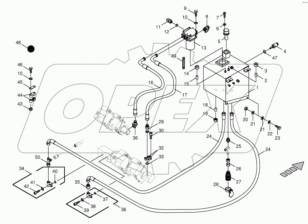  Hydraulic tank / suction lines