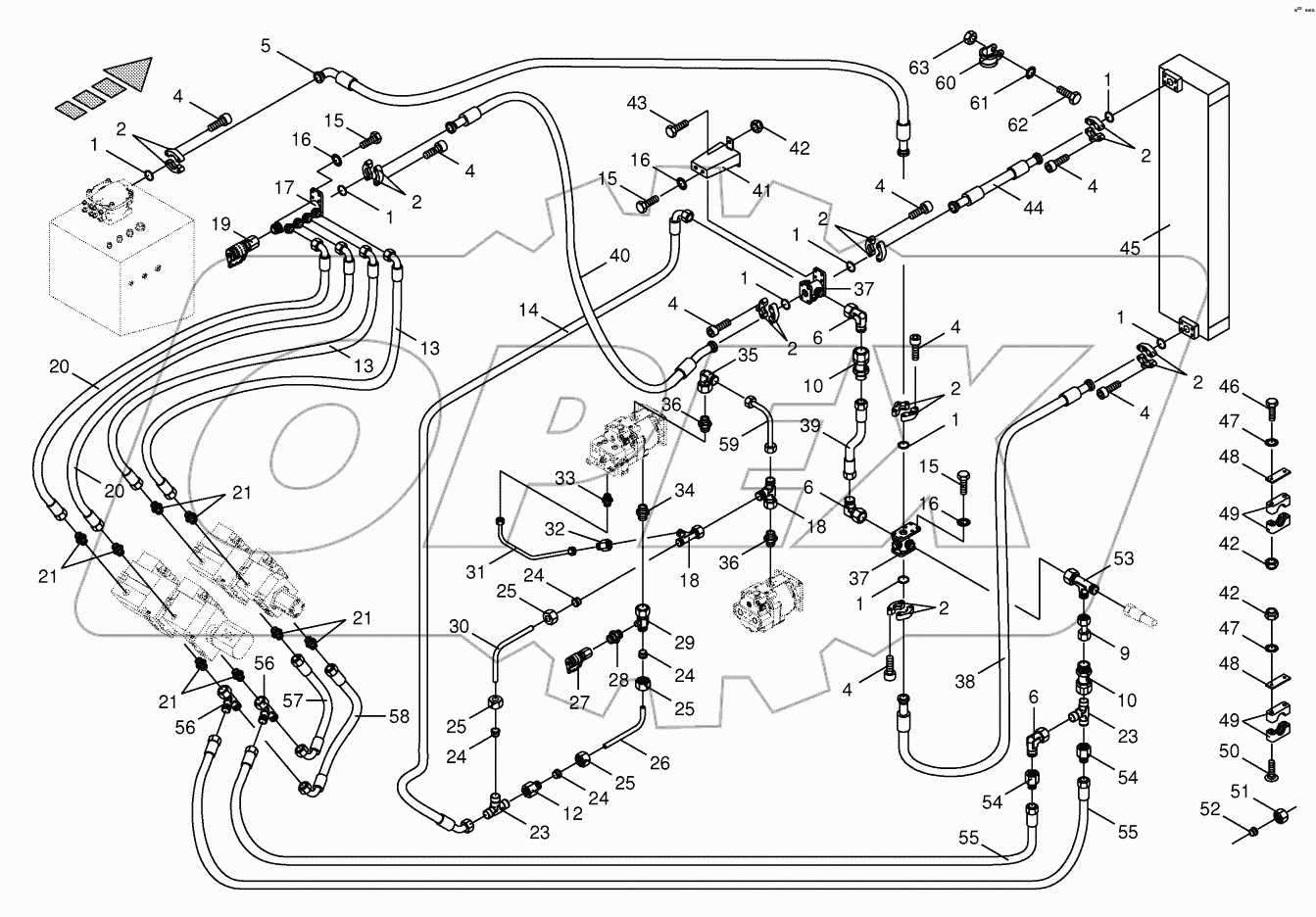  Housing line / oil cooler