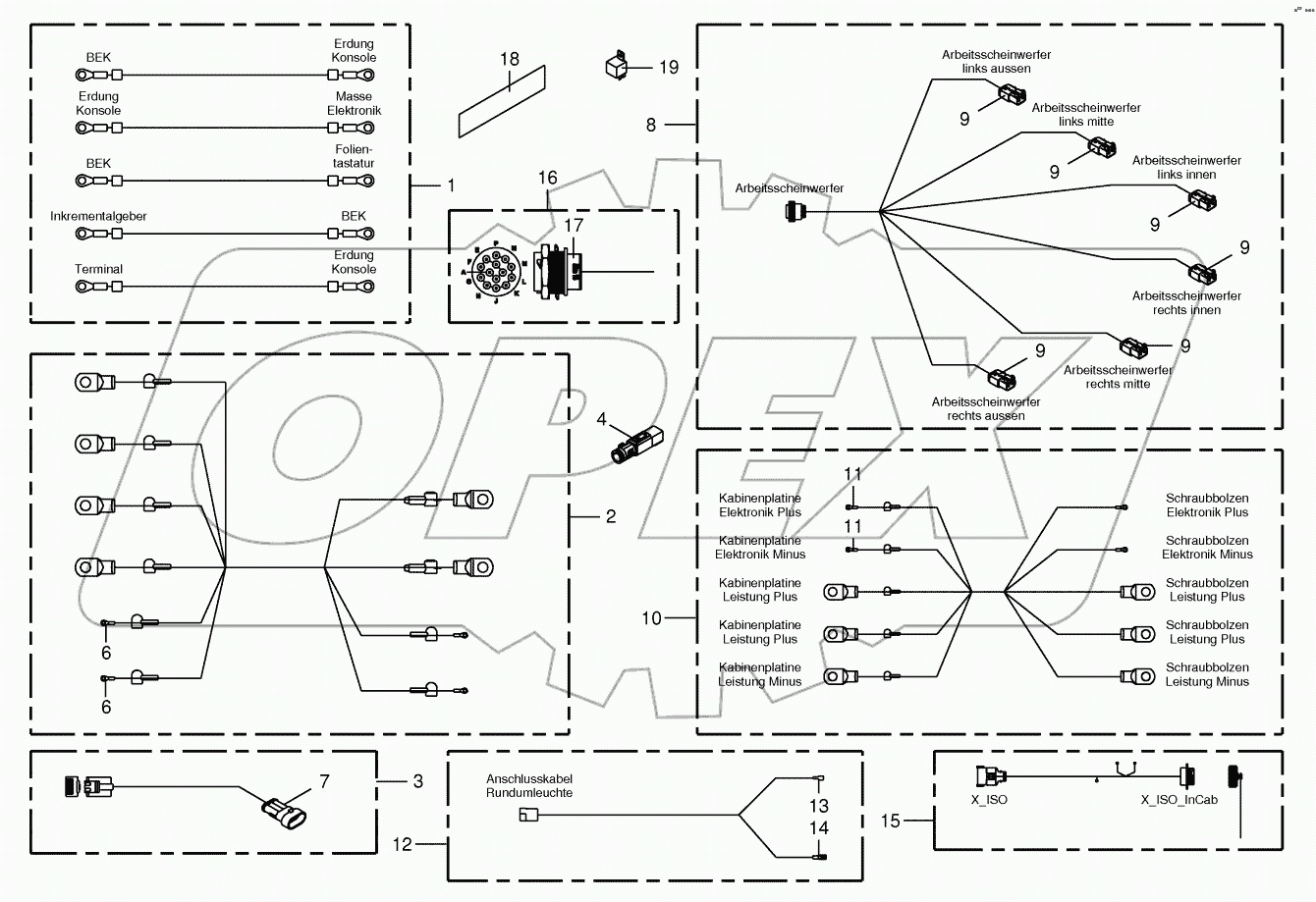  Wiring harness - control box / cab