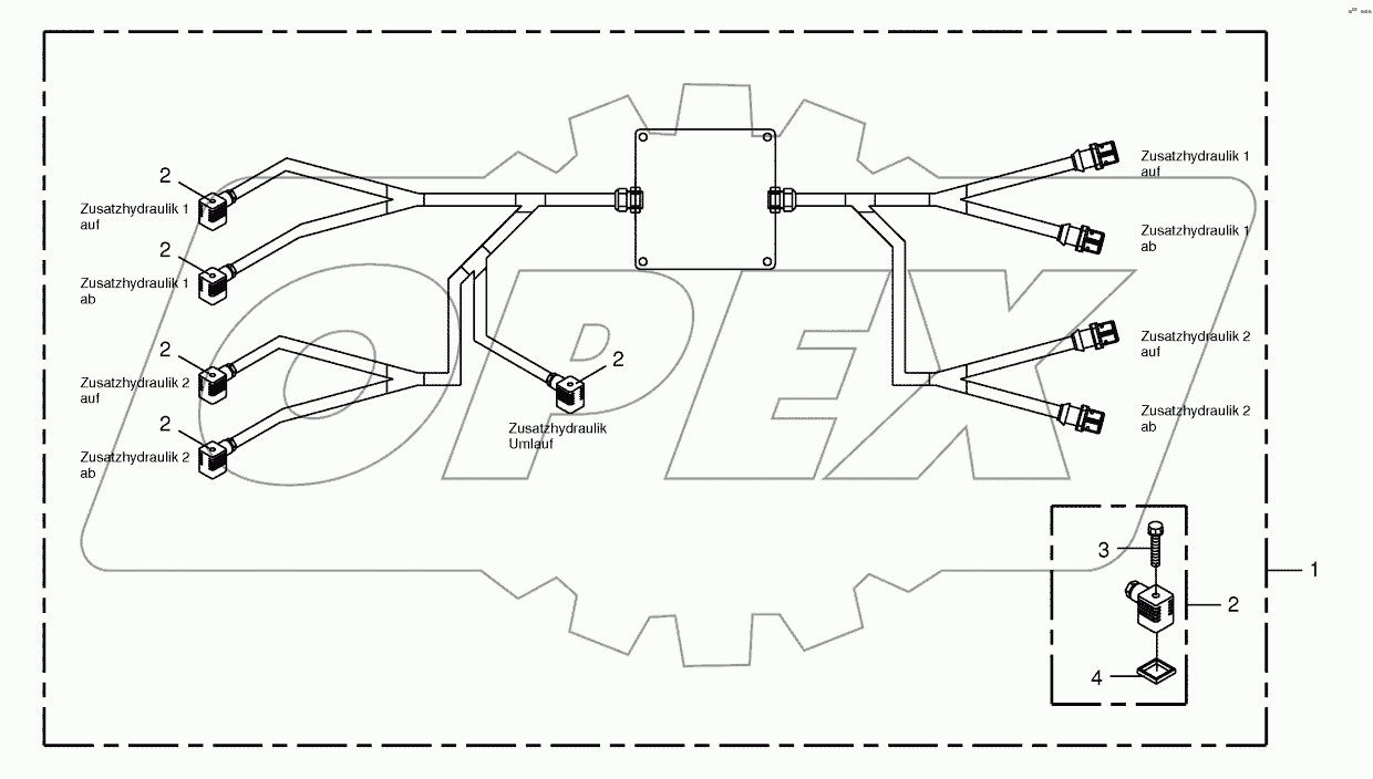  Wiring harness - auxiliary hydraulics