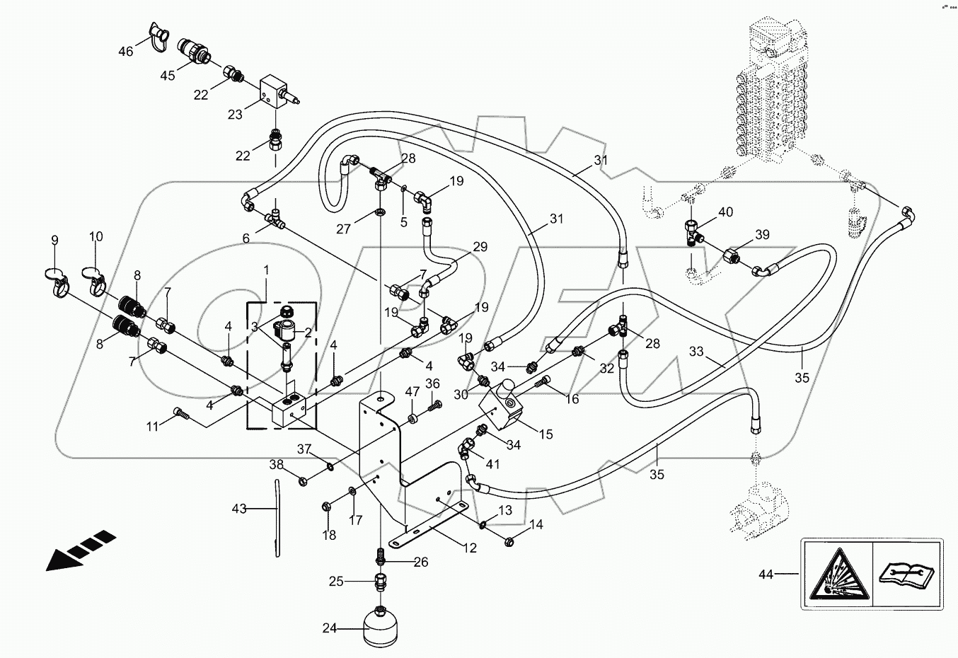 Hydraulic panel - additional axis