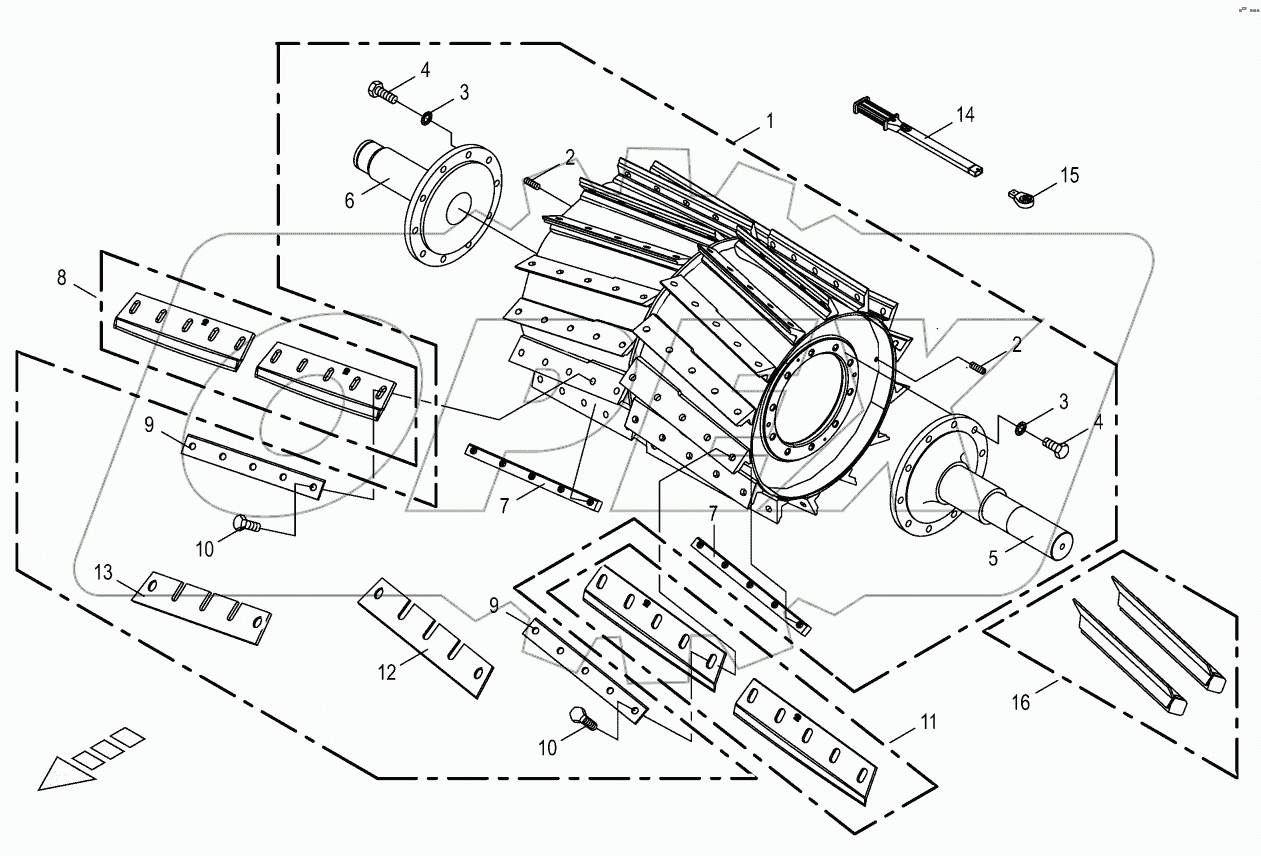  Chopping drum - 28 Knifes