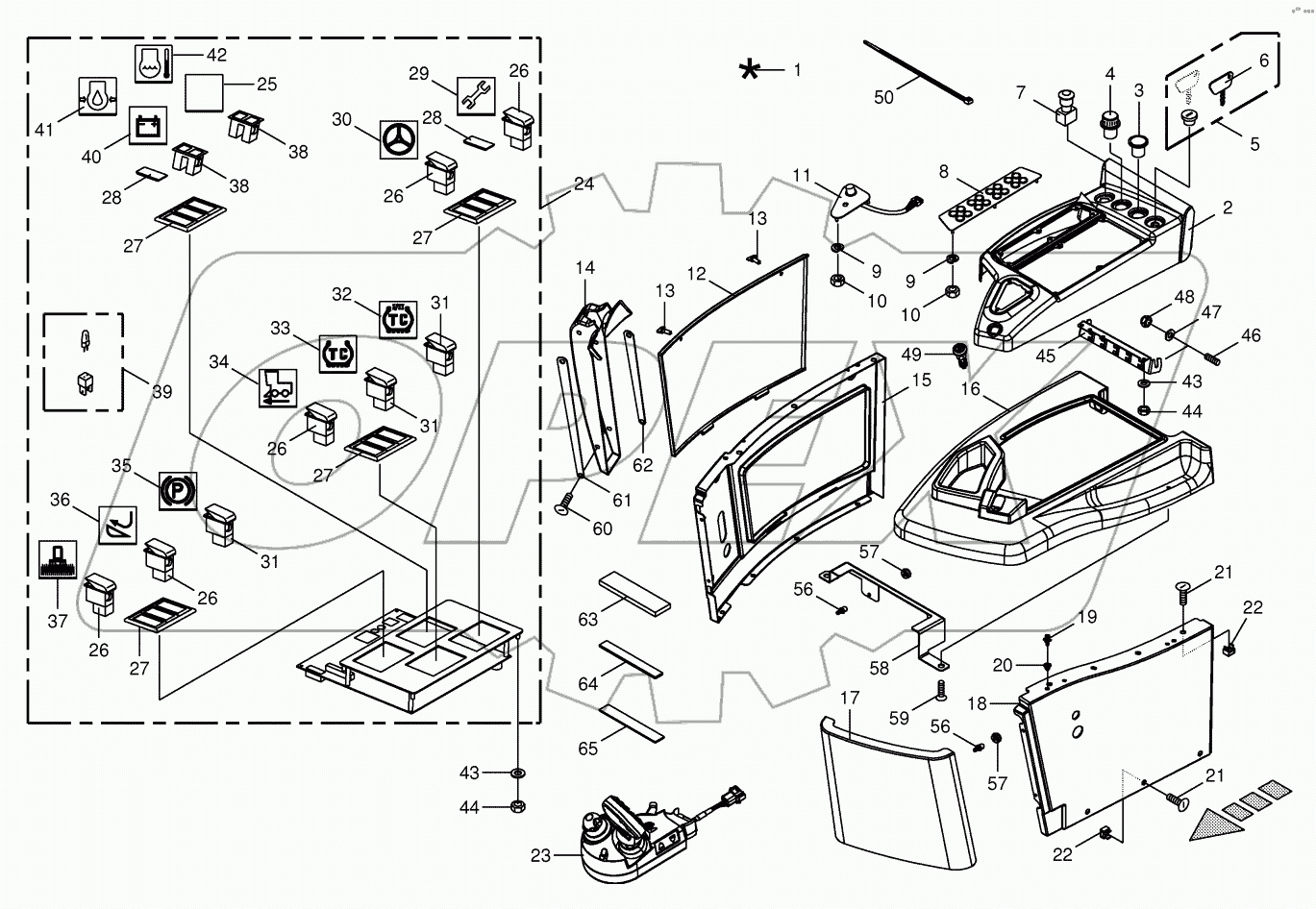  Control box mounting parts