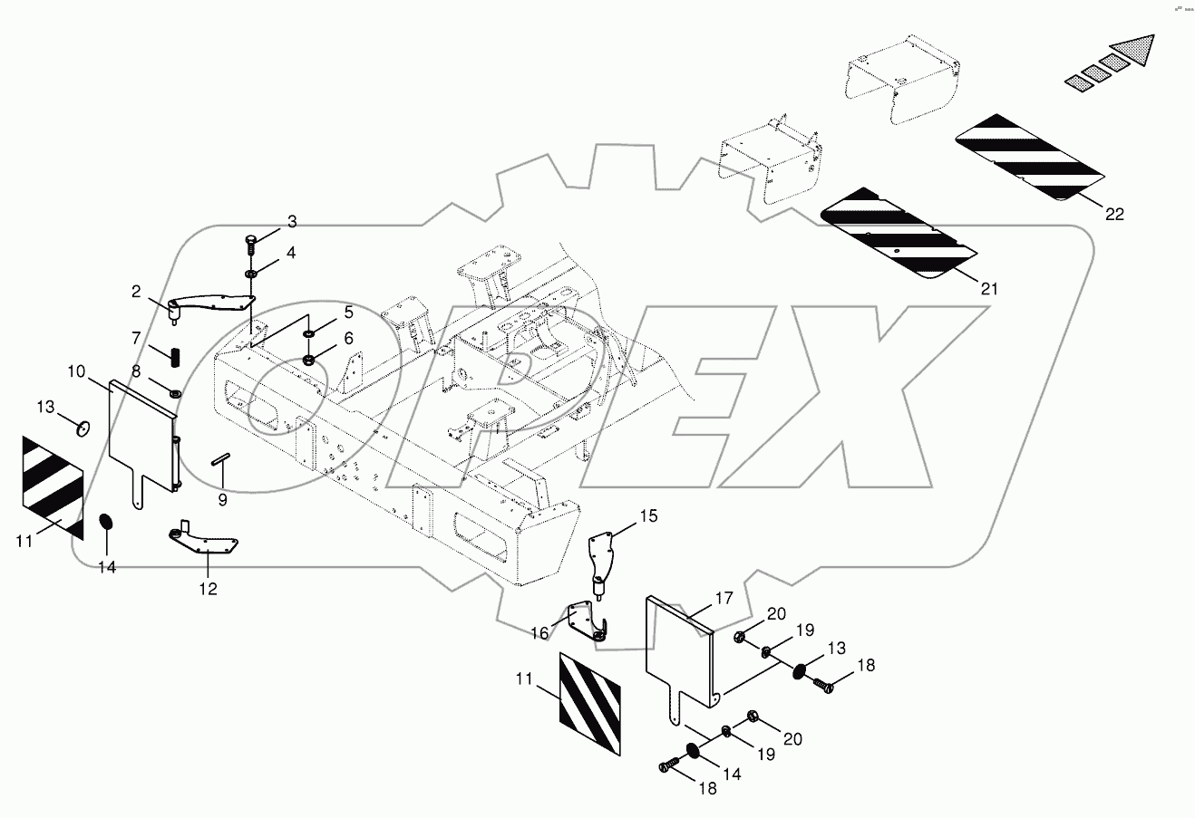  Fold-away warning panel