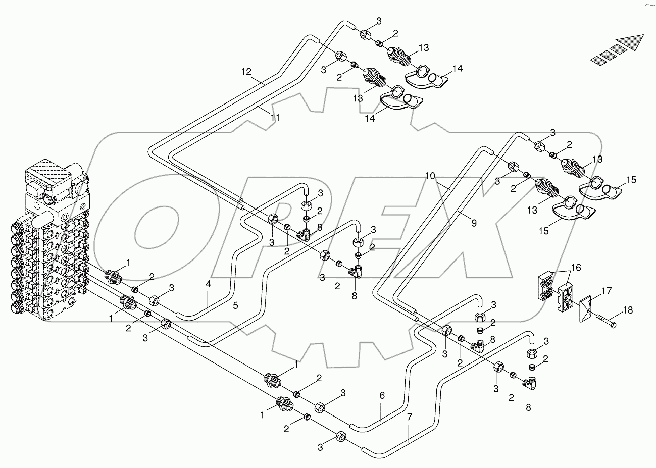  Lines front attachement