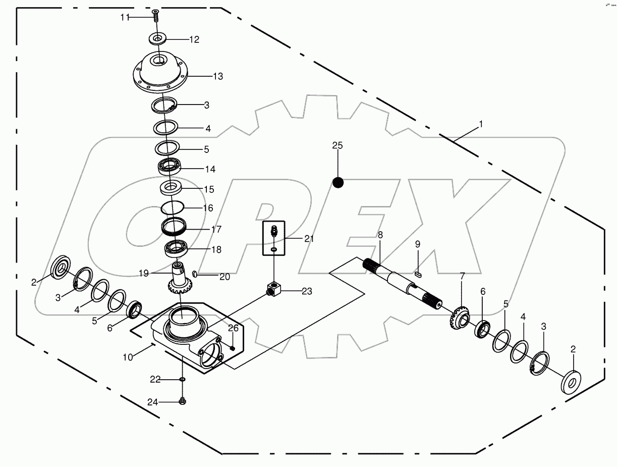  Fettler gear right 822346 - 860000