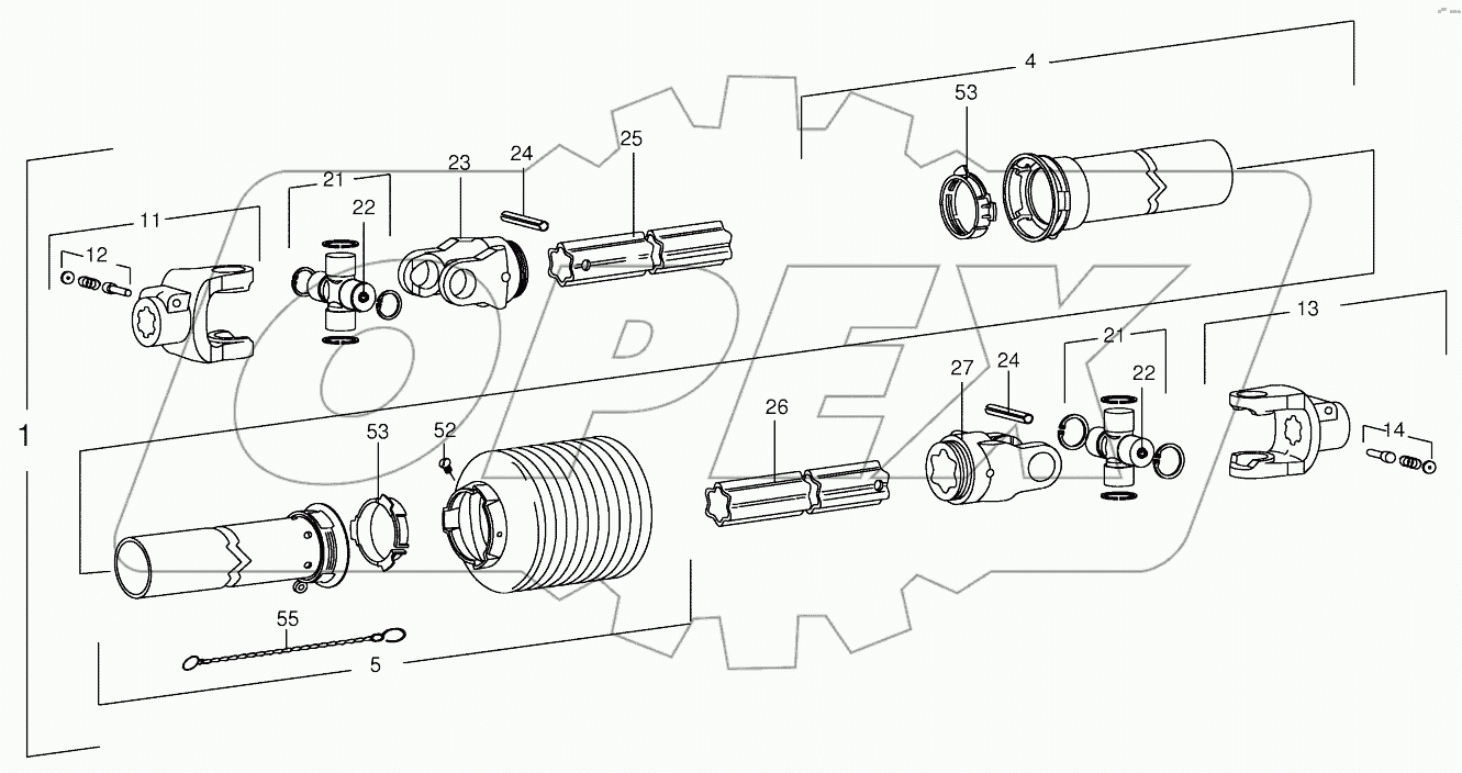  Main Pto shaft-W2500-SC25-610