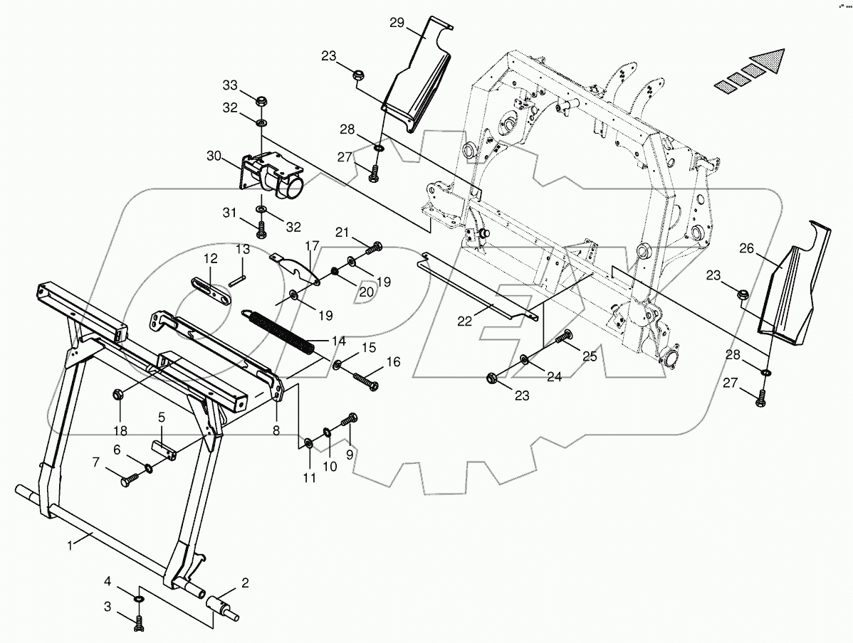  Pivoting frame - Addition NH-FX