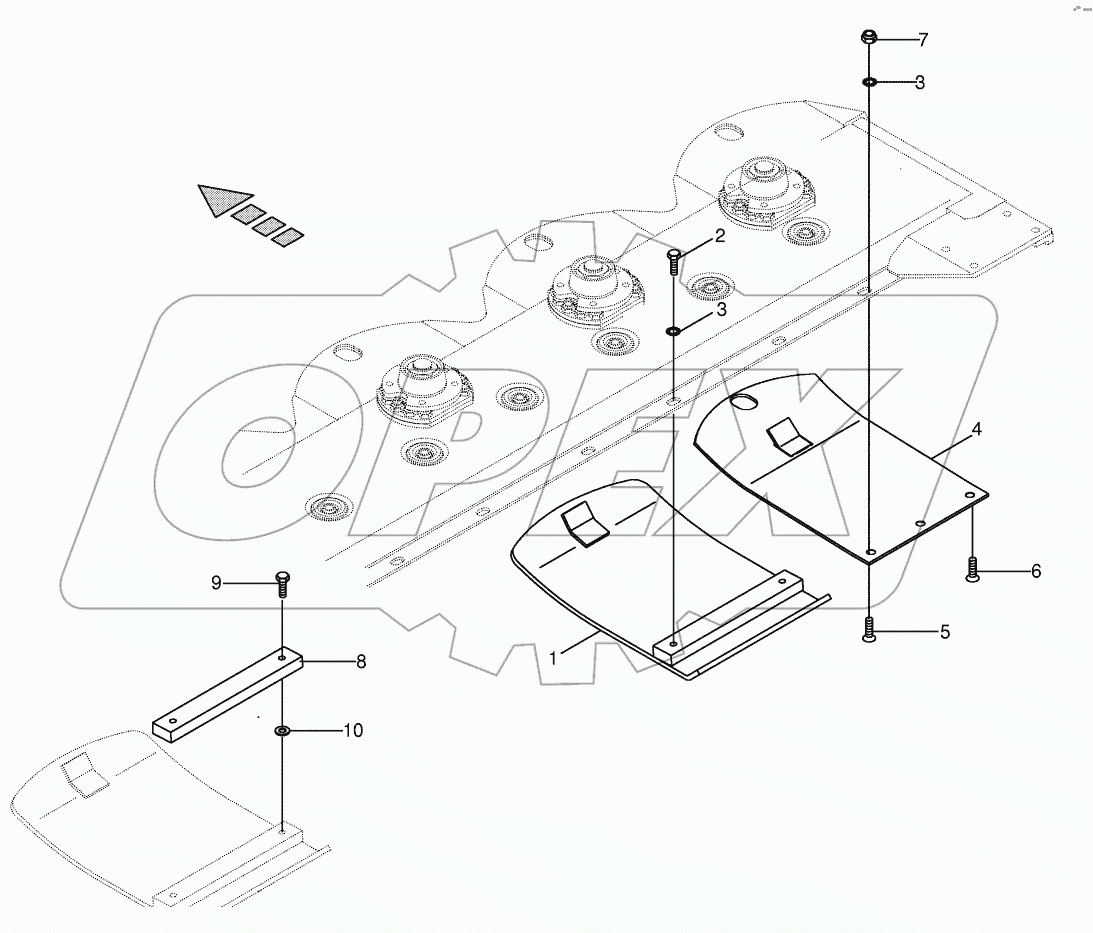  High-cut skid / Wear skid