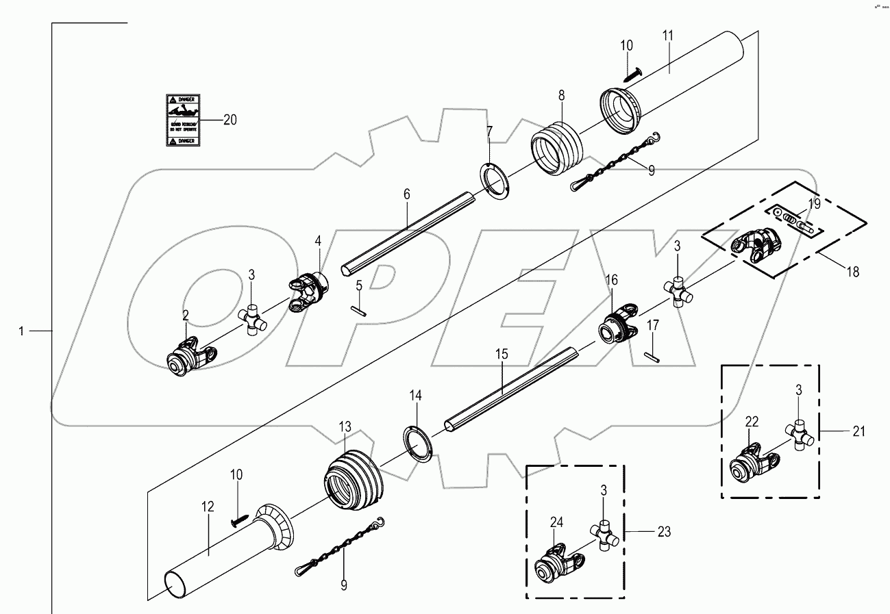  Main universal shaft