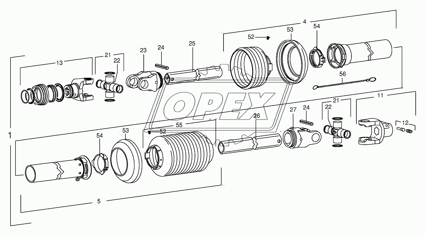 Main Pto shaft 824000 - 851000