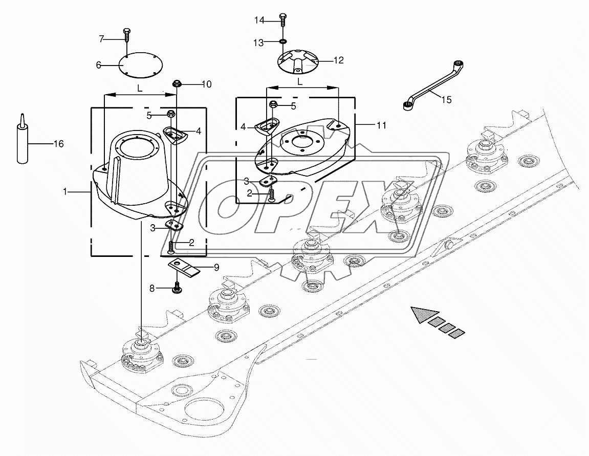 Blade fastening