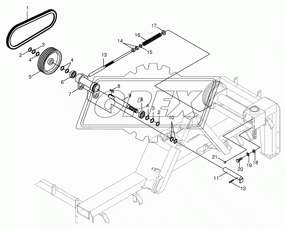 V-belt pulley bearing