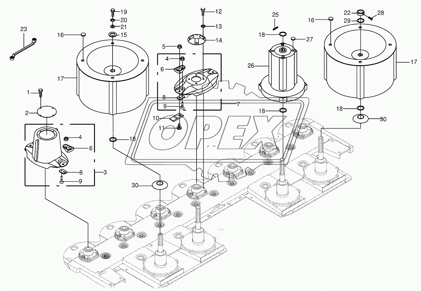 Blade fastening/Swath drum 2